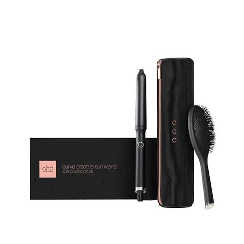 ghd Creative Curl Wand, Hair Curling Wand Gift Set With ghd Oval Dressing Brush and Heat Resistant Carry Case