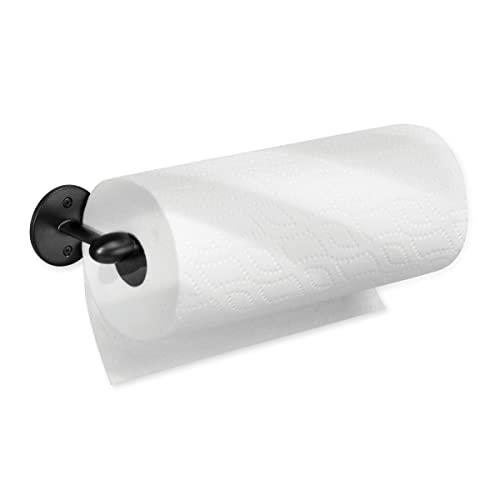 InterDesign 9437 Orbinni Paper Towel Holder for Kitchen - Wall Mount/Under Cabinet, Matte Black, 13.75" x 2.5" x 4.25"