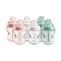 Tommee Tippee Closer to Nature Newborn Baby Bottles, Slow Flow Breast-Like Teat with Anti-Colic Valve, 260ml, Pack of 6, 0 Months+
