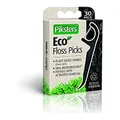 Piksters Eco Charcoal Floss Picks 30 Pieces Pack