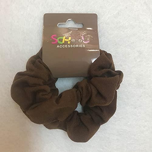Lylac School Style Scrunchies 2 Piece Set, Brown