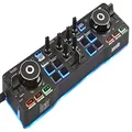 Hercules DJControl Starlight – Portable USB DJ Controller - 2 tracks with 8 pads