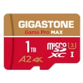 [5-Yrs Free Data Recovery] GIGASTONE 1TB Micro SD Card, 4K Game Pro MAX, MicroSDXC Memory Card for Nintendo-Switch, GoPro, Action Camera, DJI, UHD Video, R/W up to 100/90 MB/s, UHS-I U3 A2 V30 C10