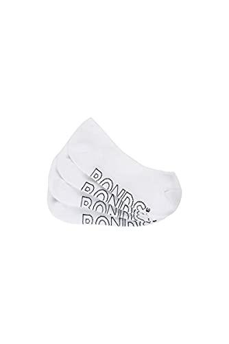 Bonds Women's Logo Light Liner Socks (4 Pack), White, 3-8