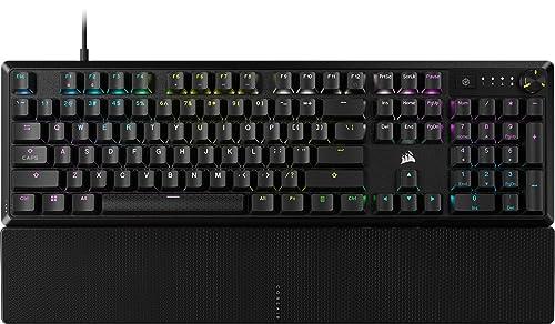 Corsair K70 CORE RGB Mechanical Gaming Keyboard with Palmrest - Pre-Lubricated MLX Red Linear Keyswitches - Sound Dampening - Media Control Dial - iCUE Compatible - QWERTY NA Layout - Black