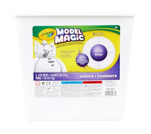 Crayola Model Magic, White Modelling Compound, 900g Resealable Bucket, Mess Free Craft for Kids, Easy to Decorate, Modelling Clay, The perfect way to create school projects in 3D!