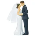 Amscan 100004 Bride and Groom Cake Topper 4 1/2"