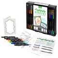Crayola Crayoligraphy Crayola Beginner Hand Lettering Kit with Tutorials, Easier Than Calligraphy, 45 Pieces, Multicolor, 45 (04 0346)