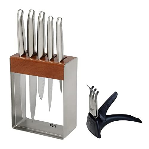 Furi Pro Stainless Steel Knife Block 7-Pieces Set
