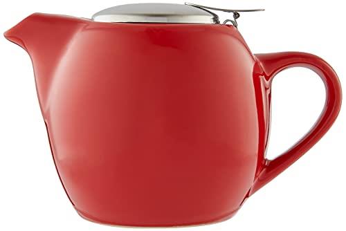 Avanti Camelia Ceramic Teapot, Fire Engine Red, 15767 12 cm*12 cm* 19 cm