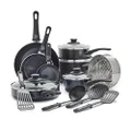 GreenLife Soft Grip Diamond Healthy Ceramic Nonstick, 16 pc Cookware Pots and Pans Set, PFAS-Free, Dishwasher Safe, Black