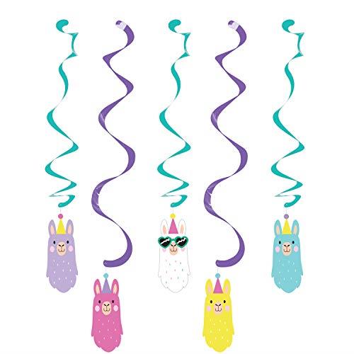 Creative Converting Llama Party Dizzy Danglers Hanging Swirls