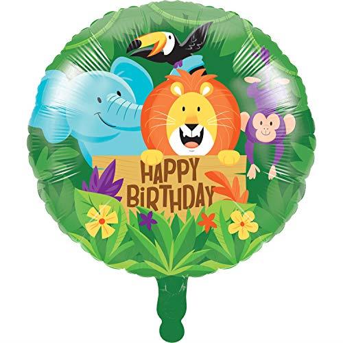 Creative Converting Jungle Safari Happy Birthday Foil Balloon, 45 cm Size