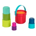 Battat – Stacking Cups – 10 pcs – Plastic Nesting Toys – Bucket with Carry Handle – Water & Sand – Colorful Toy Set for Toddlers – Stack Up Cups – 18 Months +