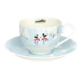 The English Ladies Co Mickey and Minnie Winter Fine China Disney Ceramic Tea Ware Cup and Saucer