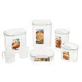 Sistema 82004 Bake it Pantry Set 5 Food Storage Containers with Lids 2 Cups for Baking Bpa-Free for Cereal, Flour, Pasta and More