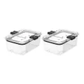 Prepara 5.25 Cup Food Storage Container Set, 2 Piece, 1.25 Litre Capacity, Clear