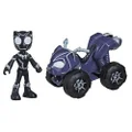 MARVEL - Spidey and His Amazing Friends - Black Panther And Panther Patroller - 4inch Figure and Vehicle - Inspired By Spiderman Show - Action Figure - Toys for Kids - Boys and Girls - F1943 - Ages 3+