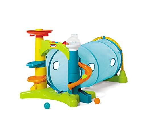 LITTLE TIKES Learn & Play 2-in-1 Activity Tunnel with Ball Drop Game, Windows, Silly Sounds, Music, Accessories, Collapsible for Easy Storage- Toy for Boys Girls Age 1+