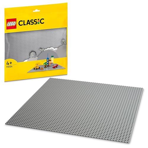LEGO® Classic Grey Baseplate 11024 Building Kit; Open-Ended Creative Play for LEGO Builders Aged 4