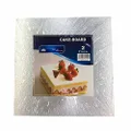Lylac Square Foil Cake Board 2-Pieces, 20 cm x 2 mm Size