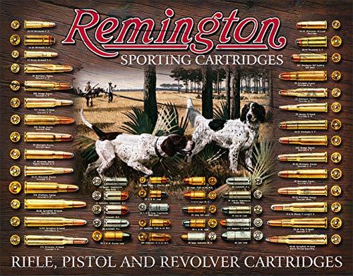 Nostalgia Signs Remington Bullet Board Metal Sign, 41 cm Wide x 32 cm High