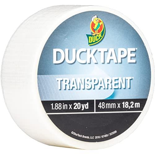 Duck Transparent Tape Brand Clear Duct Tape, 48 mm x 18 Meter, Single Roll