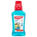 Colgate Kids Minions Antibacterial Mouthwash Rinse, For Children 7+ Years, Alcohol Free, Bubble Mint