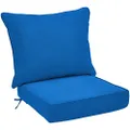 Amazon Basics UV Resistant Deep Seat Patio Seat and Back Cushion Set - Blue