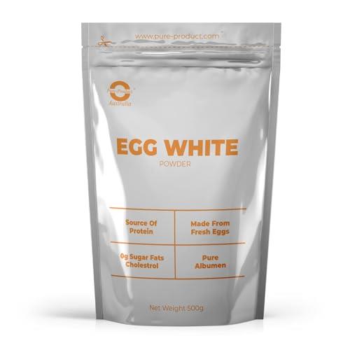 Pure Product Australia - Egg White Protein Powder - Lactose-Free, Dairy-Free, Gluten-Free, Unflavored - 500g | High-Quality Protein for Muscle Recovery & Weight Management