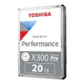 Toshiba X300 PRO 20TB High Workload Performance for Creative Professionals 3.5-Inch Internal Hard Drive – Up to 300 TB/Year Workload Rate CMR SATA 6 Gb/s 7200 RPM 512 MB Cache - HDWR62AXZSTB