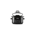 Crock-Pot Digital Slow Cooker with Hinged Lid, Programmable Display, 4.7L (4 People), Keep Warm Function, Dark Stainless Steel, CHP550