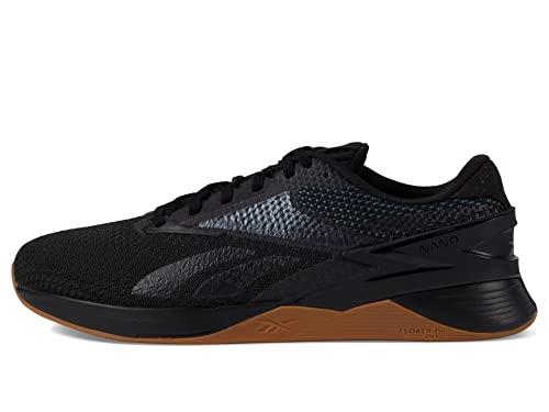 Reebok Unisex-Adult Nano X3 Sneaker, Black/Pure Grey Lee, 11.5 Women/10 Men