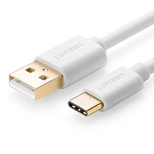 darrahopens UGREEN USB 2.0 Type A Male to USB 3.1 Type-C Male Charge & Sync Cable - White 1M (30165) (V28-ACBUGN30165)