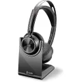 Poly - Voyager Focus 2 UC USB-C Headset with Stand (Plantronics) - Bluetooth Stereo Headset with Boom Mic - USB-C PC/Mac Compatible - Active Noise Canceling - Works with Teams (Certified), Zoom & more, Black