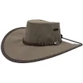 Jacaru Australia 0125 Parks Explorer Solid Wide Brim Hat, Brown, XX-Large