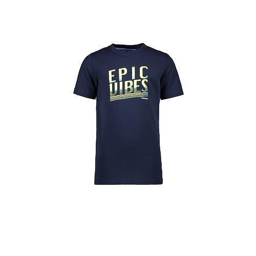 TYGO & Vito Boy's Organic High Five T-Shirt, Navy, Size 9-10 Years