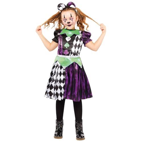 Amscan Girl's Jester Fancy Dress Costume, Size 4-6 Years