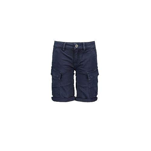 TYGO & Vito Boy's Skinny Twill Cargo Shorts, Blue, Size 6 Years
