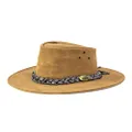 Jacaru Australia 1007 Wallaroo Suede Cowboy Hat, Mushroom, X-Large