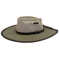 Jacaru Australia 0126 Parks Koolaroo Mesh Wide Brim Hat, Khaki, Medium