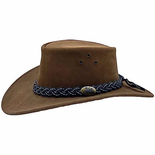 Jacaru Australia 1007 Wallaroo Suede Cowboy Hat, Mushroom, Medium/Large