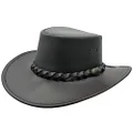 Jacaru Australia 1009 Cactus Leather Cowboy Hat, Brown, XX-Large