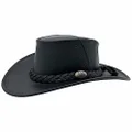 Jacaru Australia 1015 Capricorn Cowboy Hat, Black, Small
