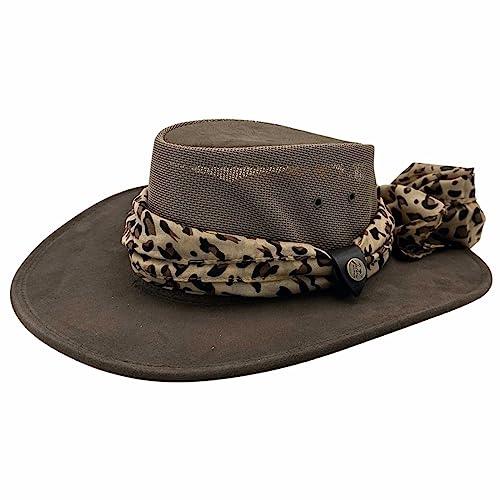 Jacaru Australia 1022 Shady Lady Hat, Brown, X-Large