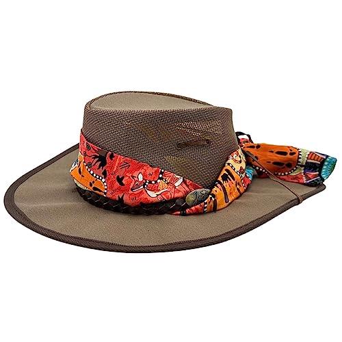 Jacaru Australia 0104A Ladies Camper Hat, Brown, X-Large