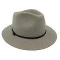 Jacaru Australia 1855 Poet Wool Felt Hat, Stone, Medium/Large