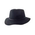 Jacaru Australia 1855 Poet Wool Felt Hat, Black, Medium/Large