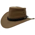 Jacaru Australia 1001A Kangaroo Leather Hat, Mushroom, Medium/Large