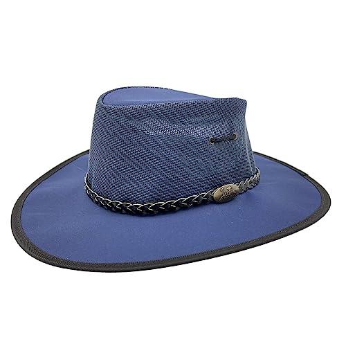 Jacaru Australia 0126 Parks Koolaroo Mesh Wide Brim Hat, Navy, XX-Large